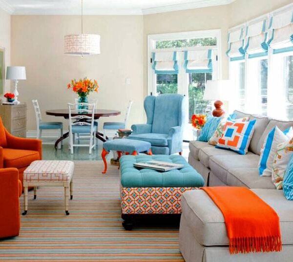 دکوراسیون آبی نارنجی را چطور در خانه اجرا کنیم؟-وبسایت رابو