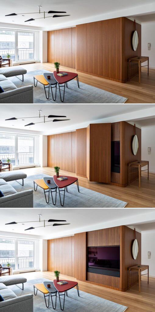 طراحی خلاقانه مکعب چوبی در دکوراسیون آپارتمانی مدرن - وبسایت مبلمان رابو
